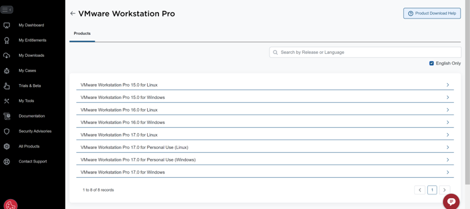 Download Desktop Hypervisor (Workstation and Fusion) for personal and commercial use (with entitlement)下载教程汉化