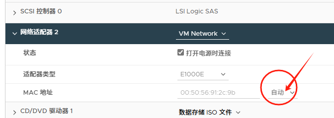 如何在VMware ESXi虚拟机上设置静态MAC地址