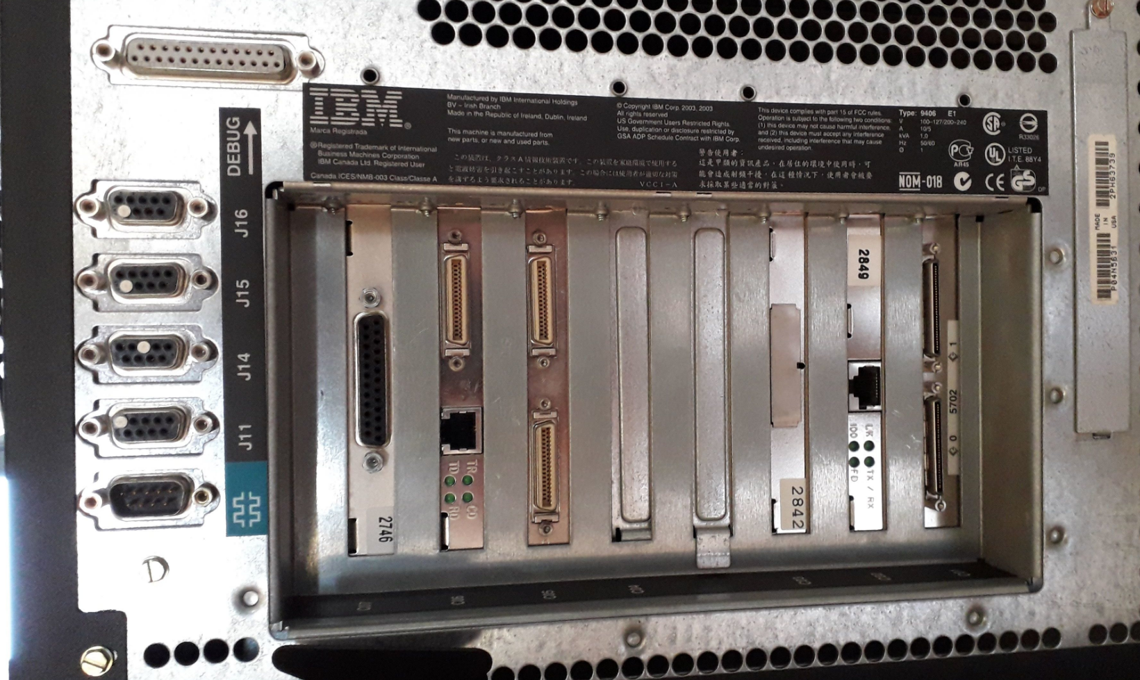 一台IBM小型机相关资料IBM 9406 E1 可能是2003年的产品，这里有相关图片，以及来源